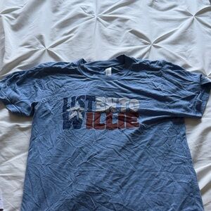 Willie Nelson “listen to Willie” Blue Graphic T-Shirt